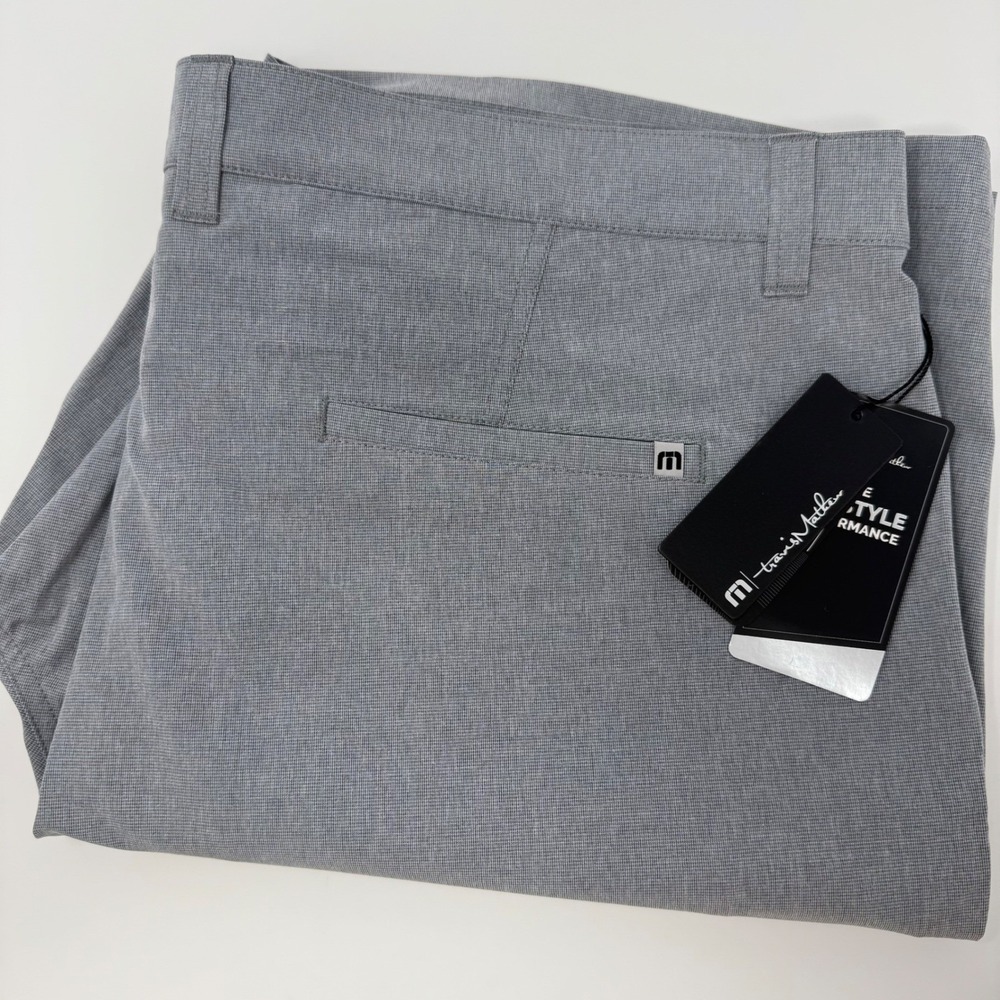 TravisMathew Beck Golf Shorts Mens 42 Grey Prestige Lifestyle Performance NEW